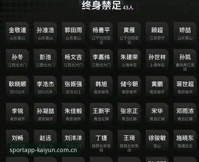 kaiyun官网下载 揭秘足协第三批禁足名单背后的真相:你不知道的足球腐败全貌